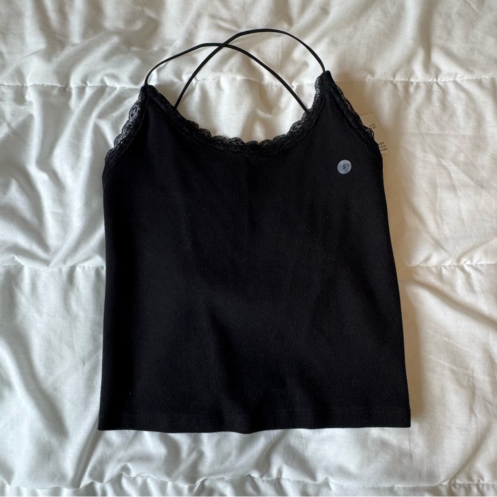 american eagle lace trim tank